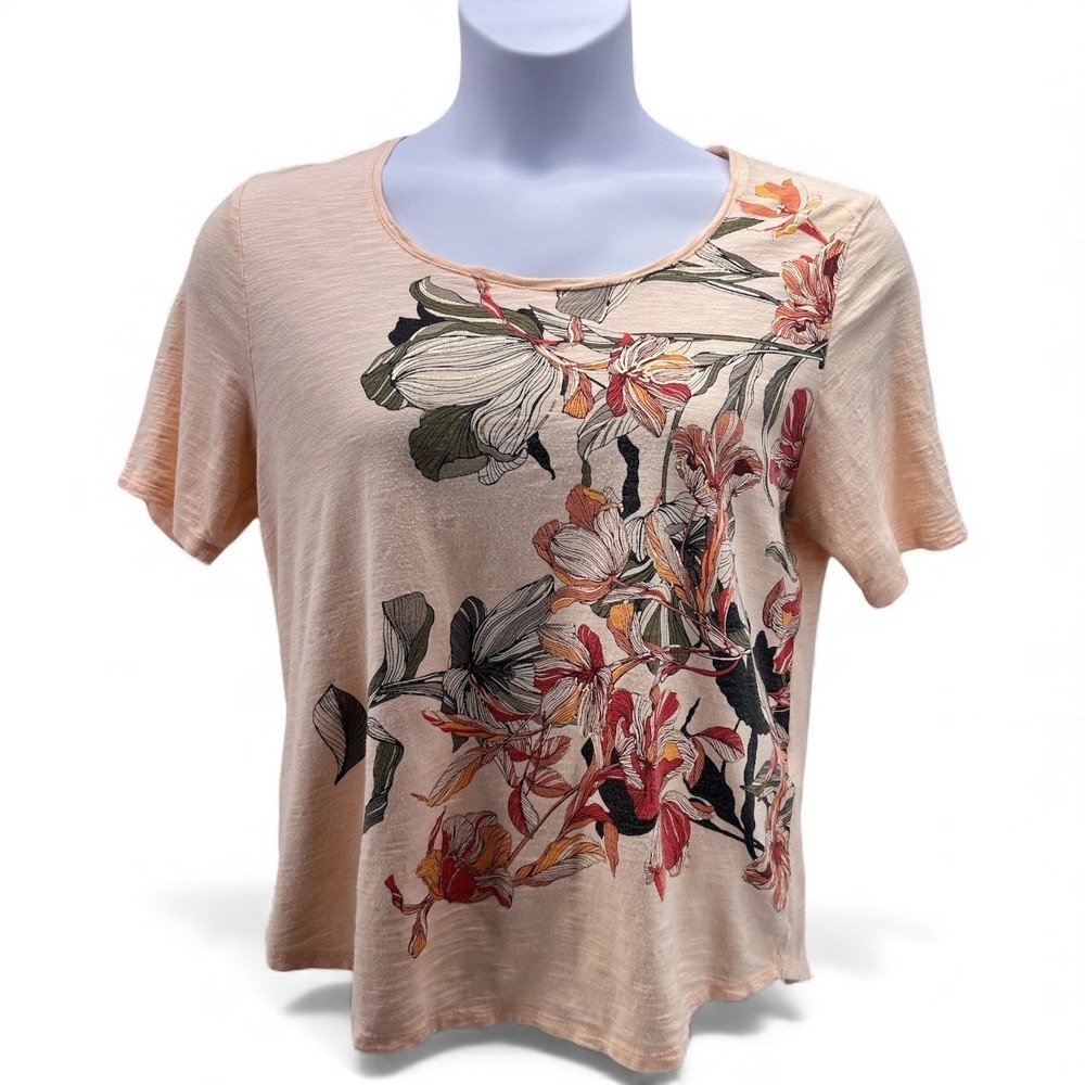 Chicos Orchid Shirt Large Peach‎